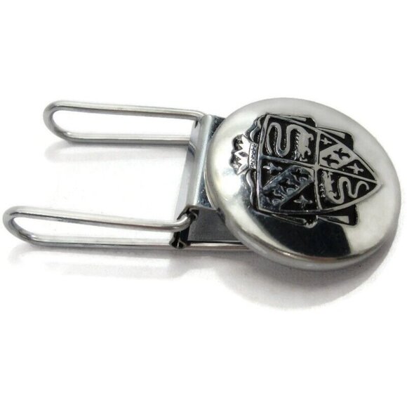 Vintage Silver Tone Crest Money Clip Men Wallet ID Credit Card Holder - Picture 2 of 13